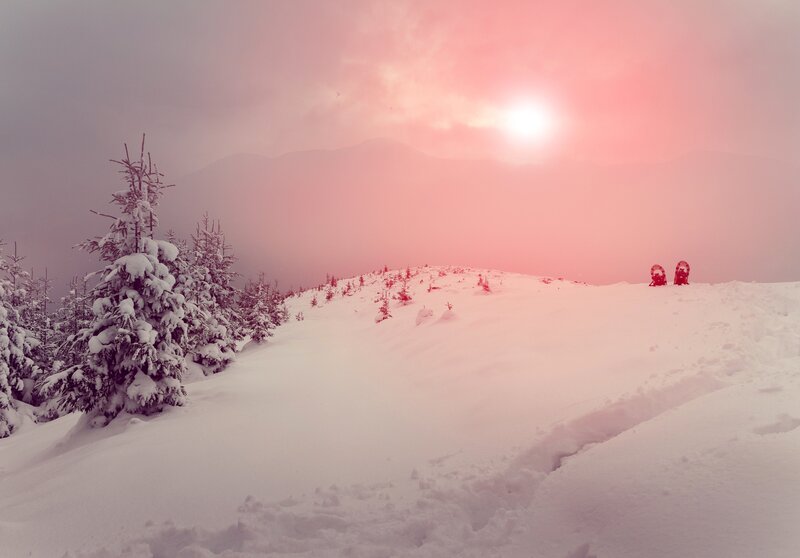 Snowshoes on Mountain