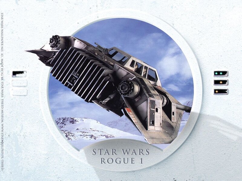 Snowspeeder in Flight — White