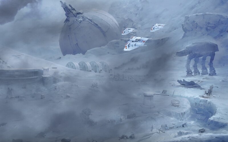 Snowspeeders on Ice Planet