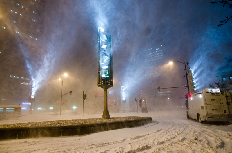 Snowstorm in City