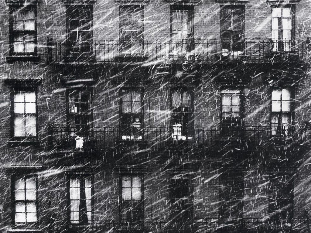 Snowstorm in the city