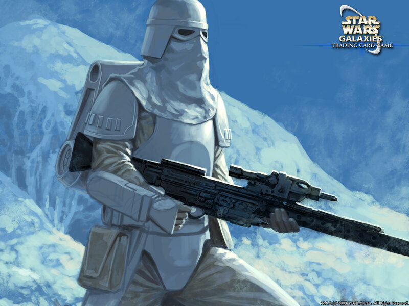 Snowtrooper with blaster rifle