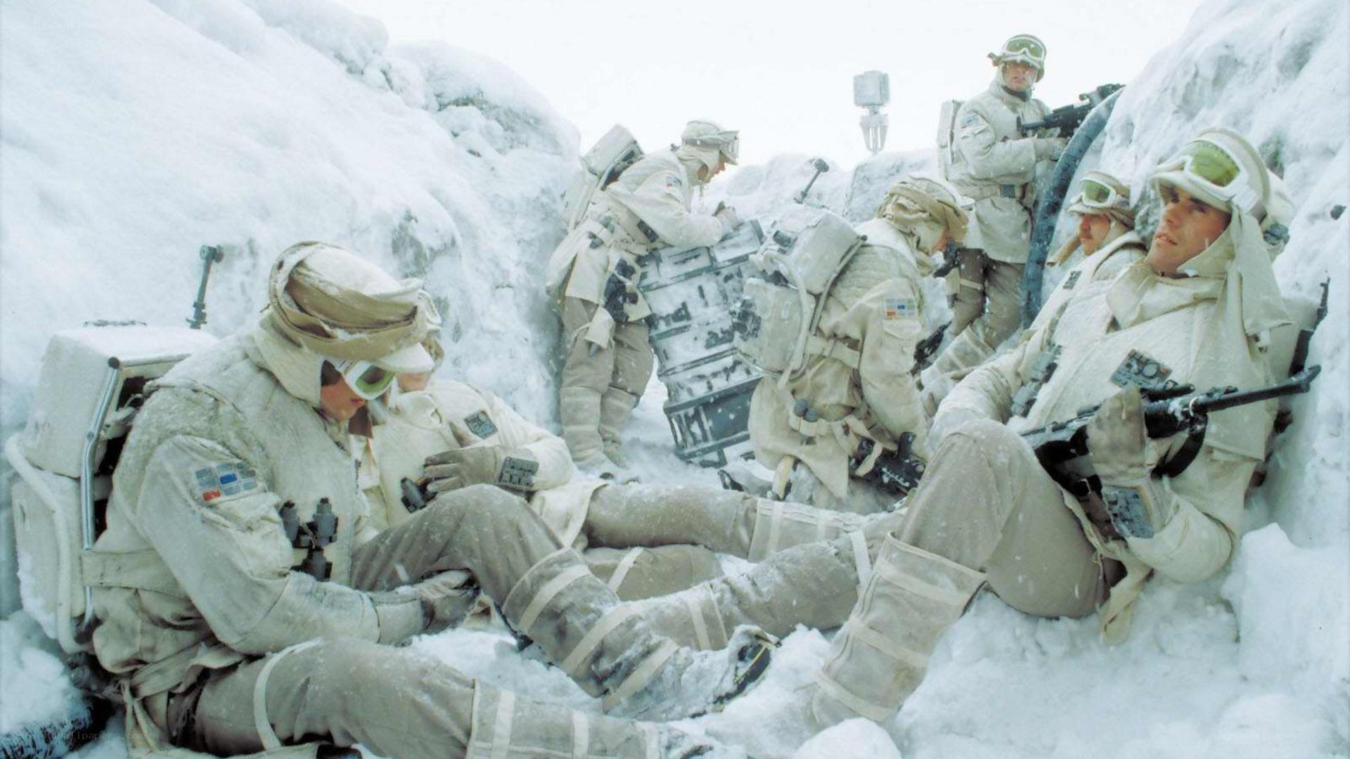 Snowtroopers in trench