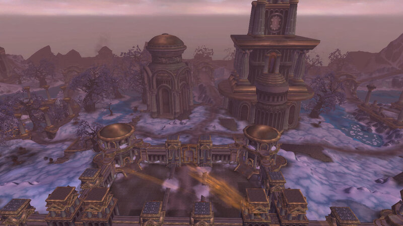 snowy ancient ruins