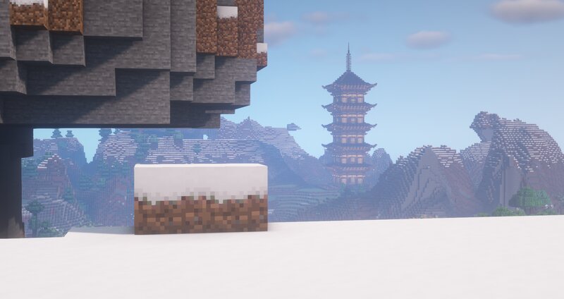 Snowy Block in Game