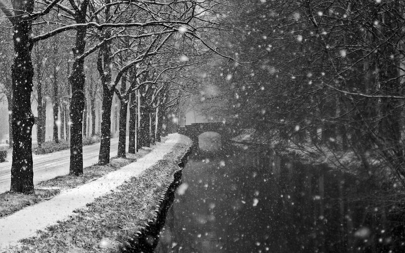 Snowy Canal Path