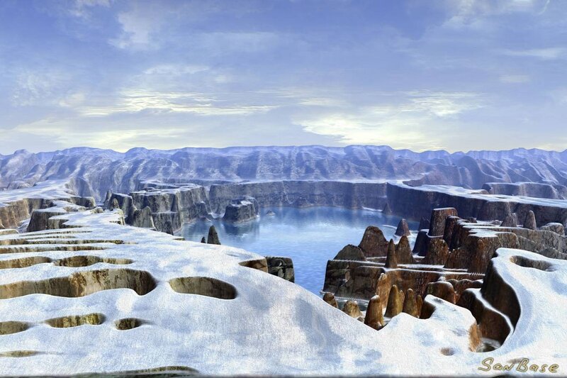 snowy canyon landscape