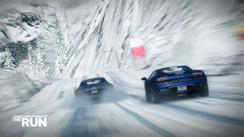 Snowy car chase in Need for Speed
