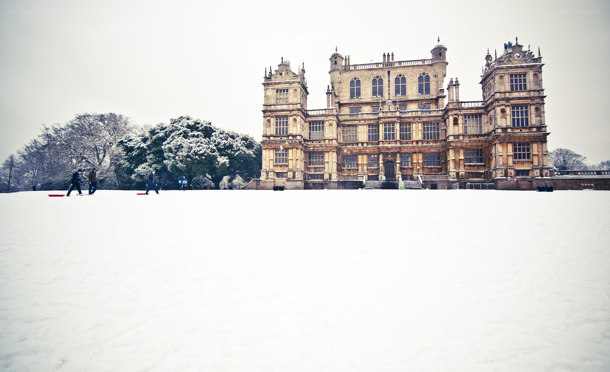 Snowy castle in winter
