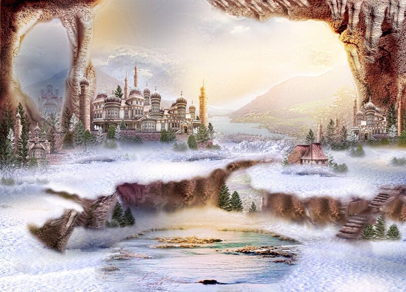 Snowy Castle Landscape