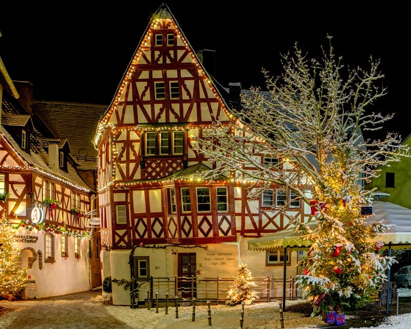 Snowy Christmas in a German town