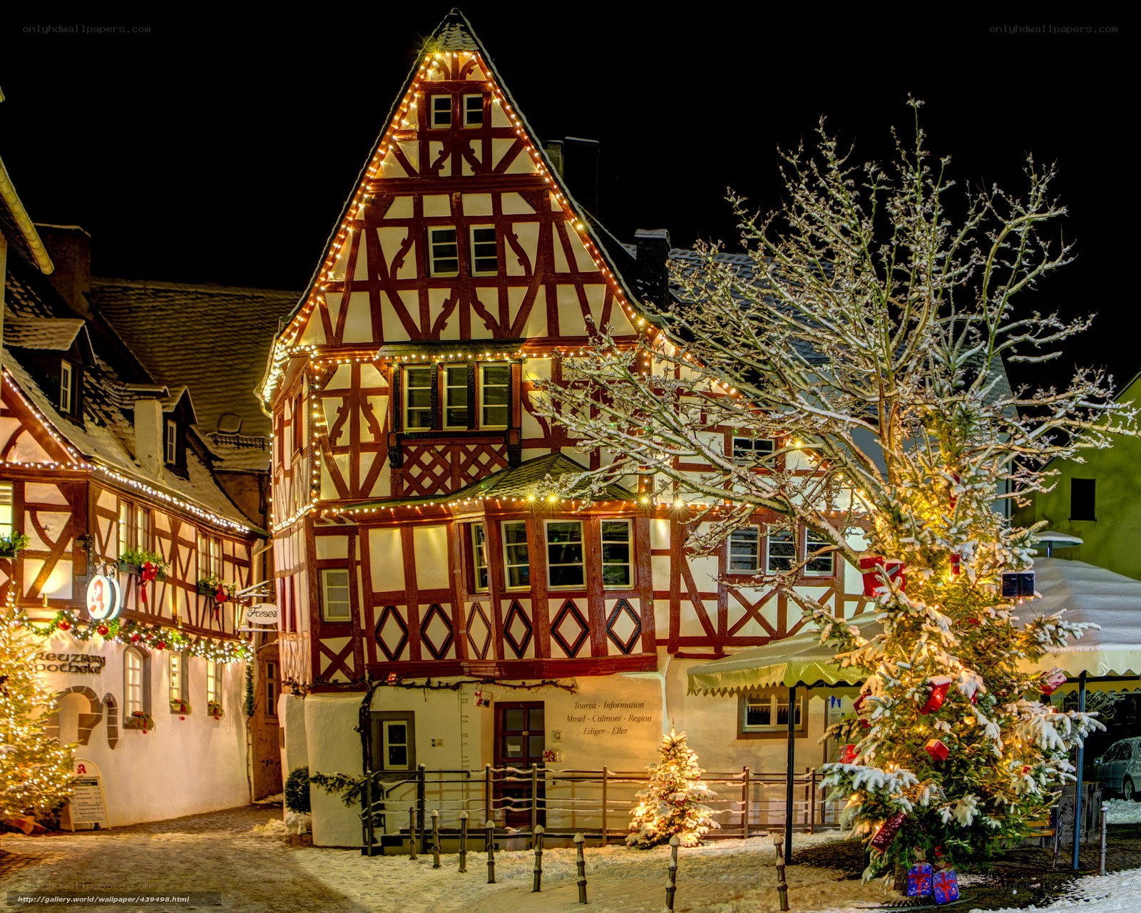 Snowy Christmas in a German town
