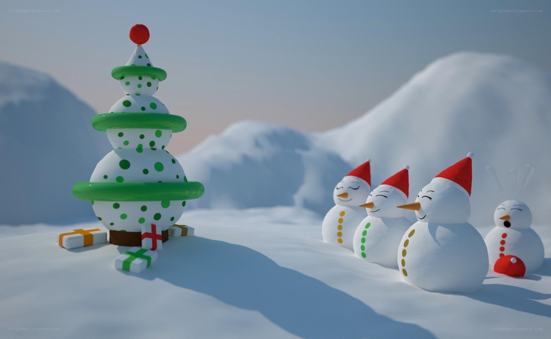 Snowy Christmas scene