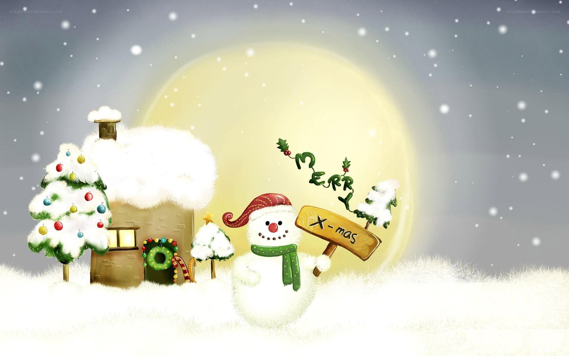 Snowy Christmas scene