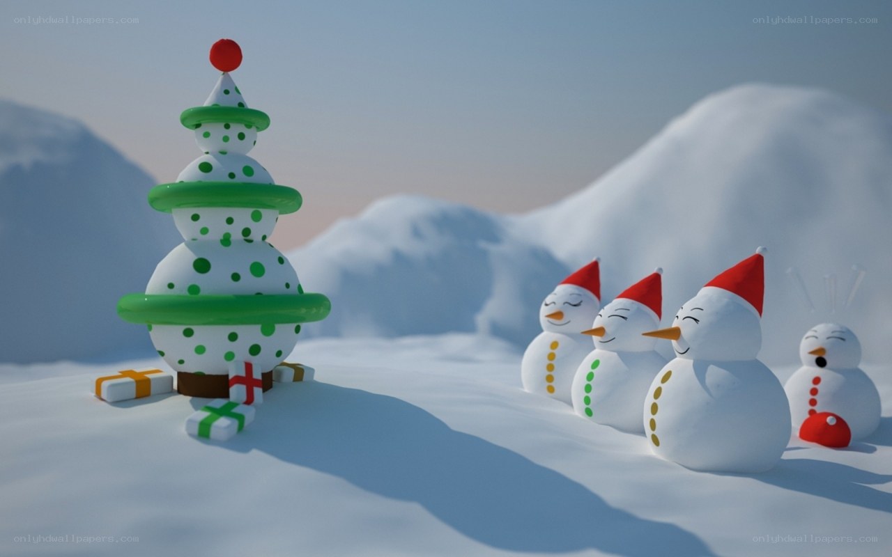 Snowy Christmas scene