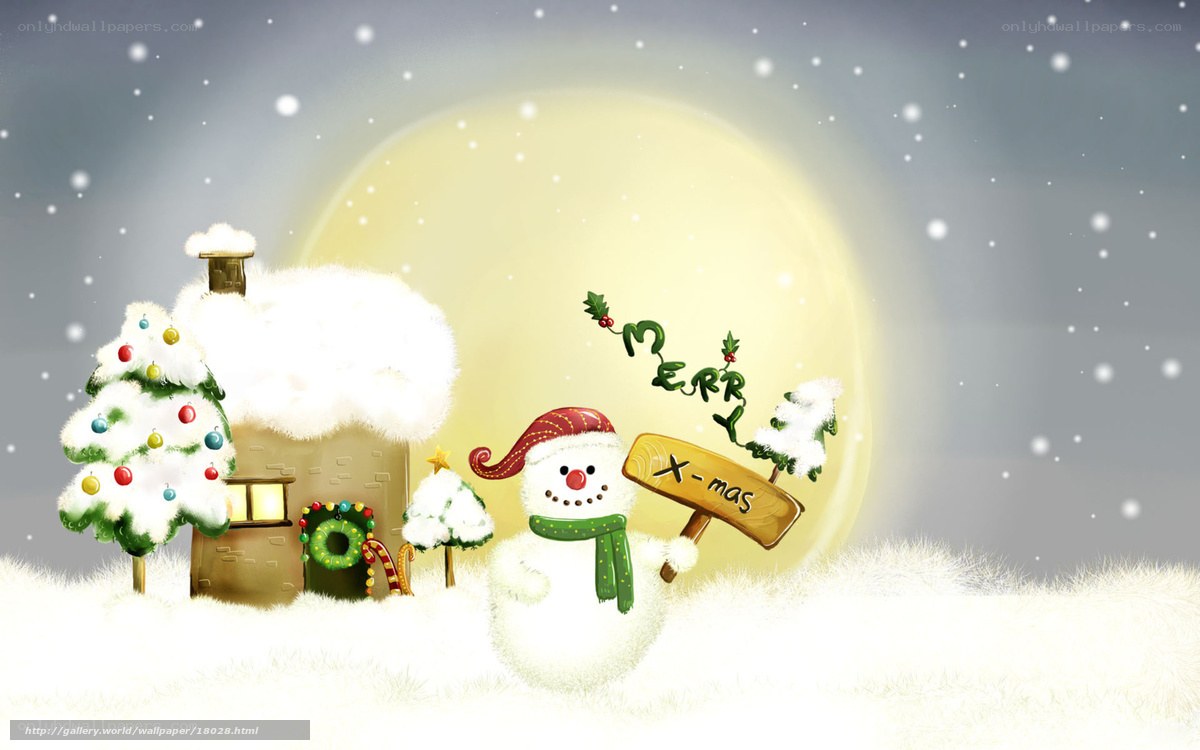 Snowy Christmas scene