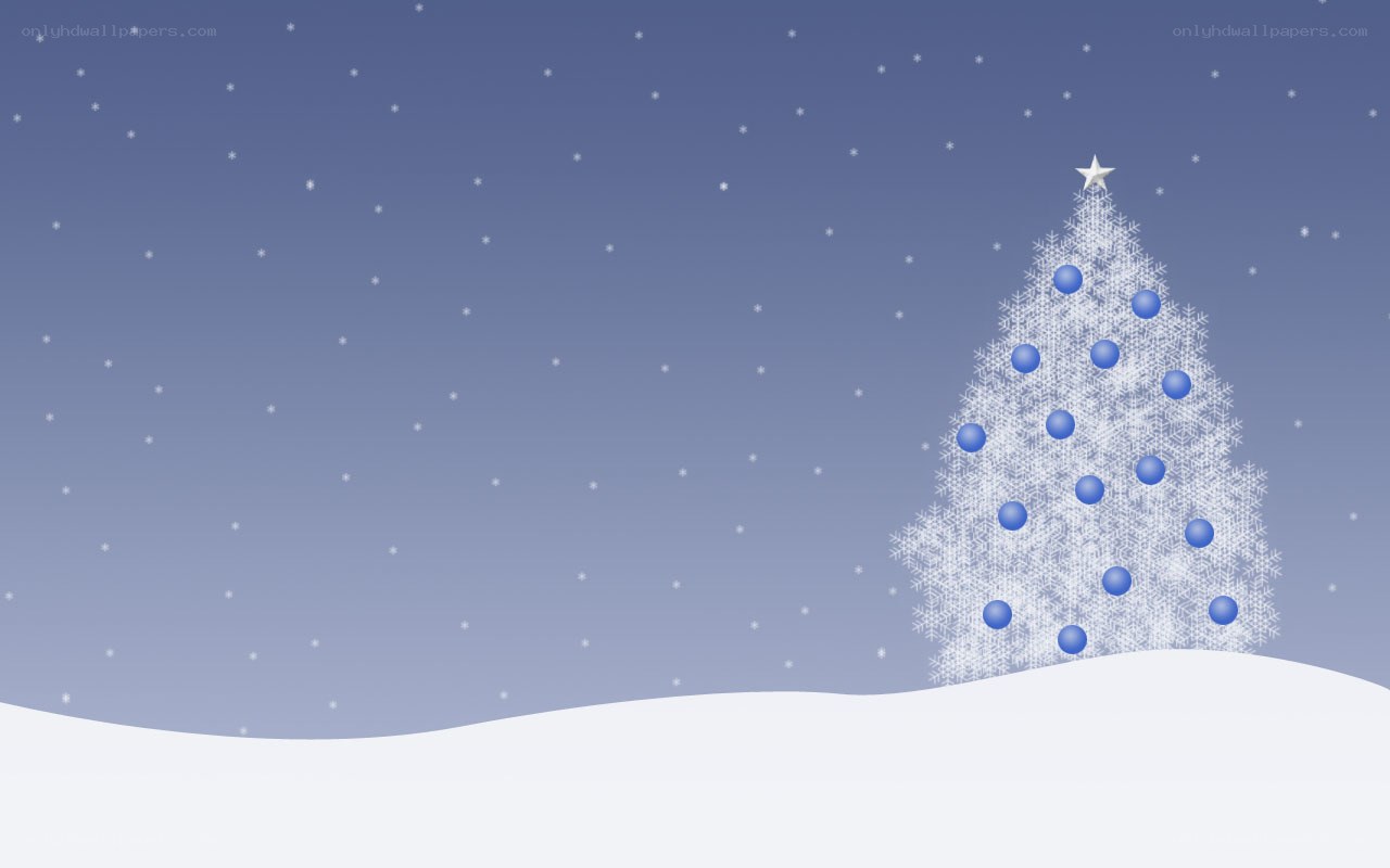 snowy christmas tree