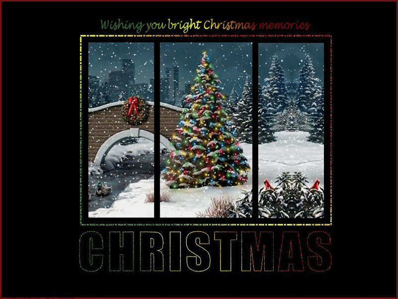 Snowy Christmas Tree — Black