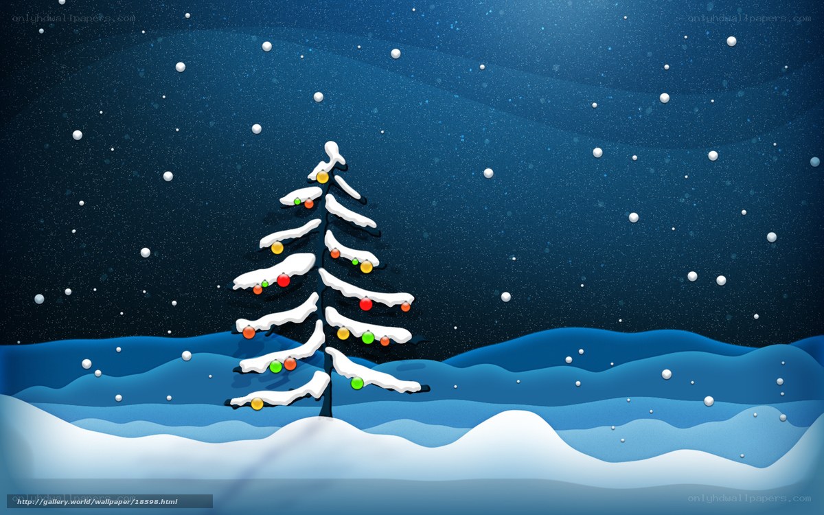 snowy christmas tree