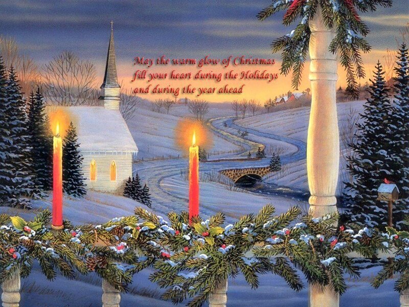 Snowy Church Landscape