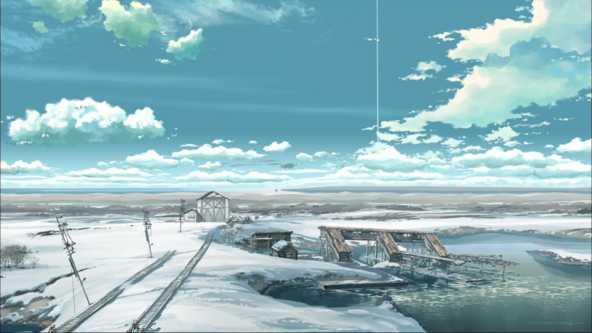 snowy coastal landscape