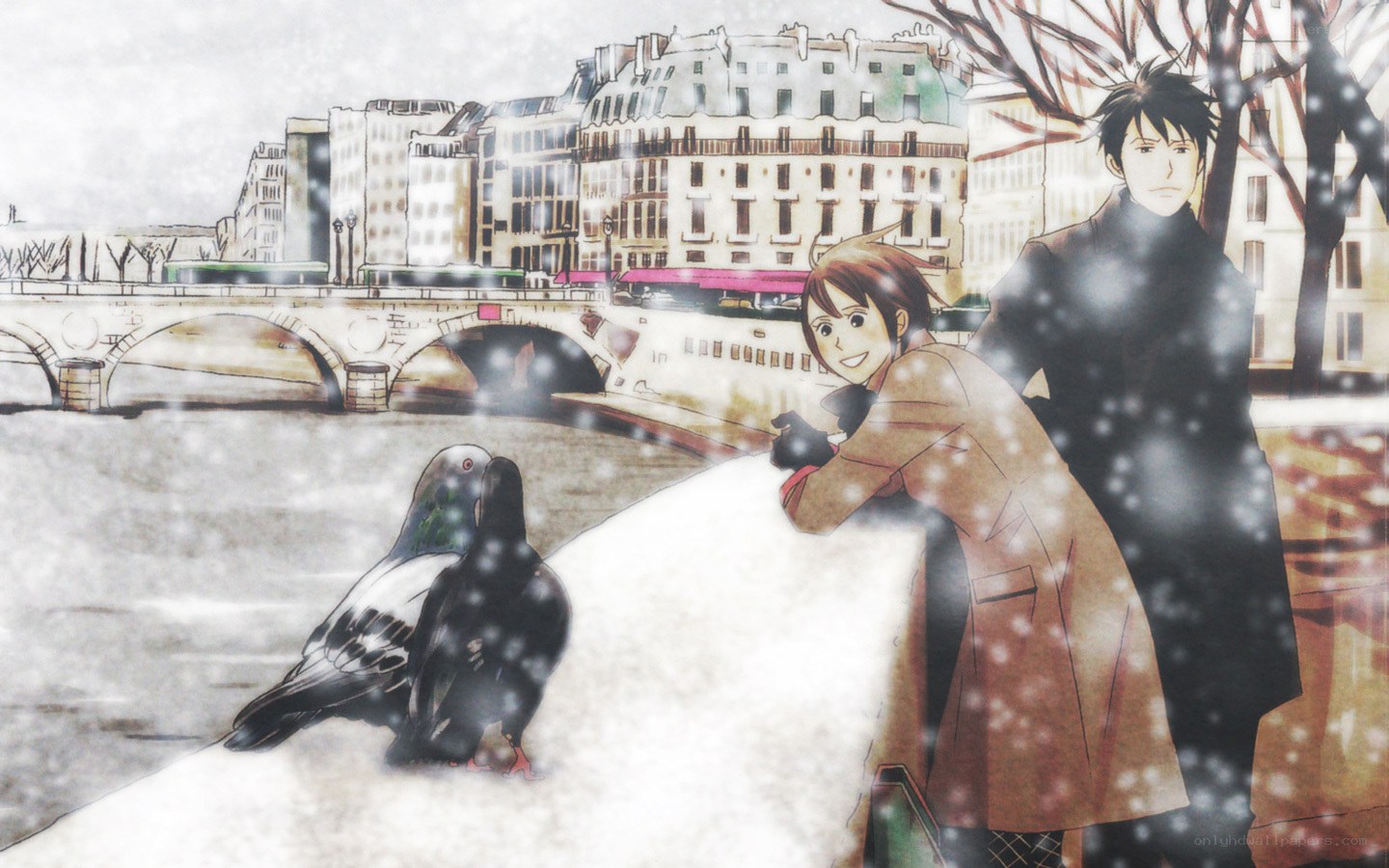 Snowy day in Paris