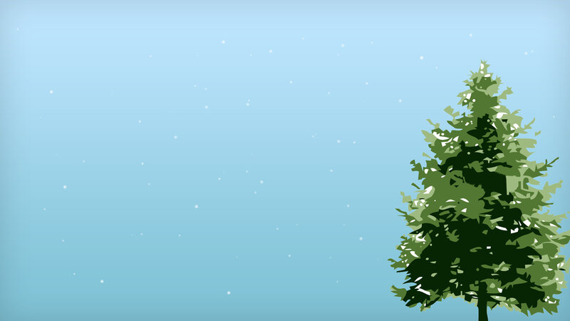 snowy evergreen tree