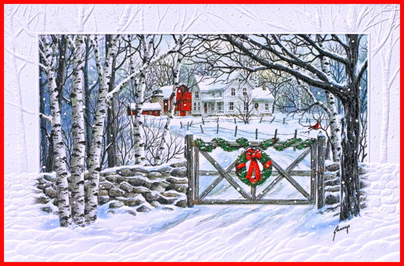 Snowy Farm Gate