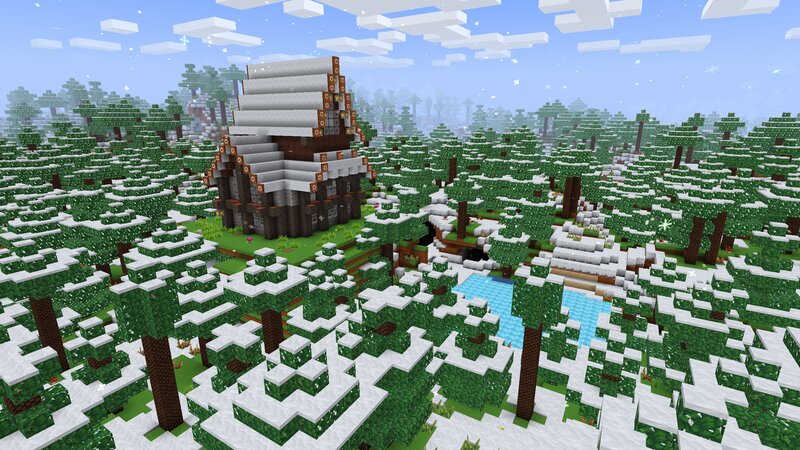 Snowy Forest House