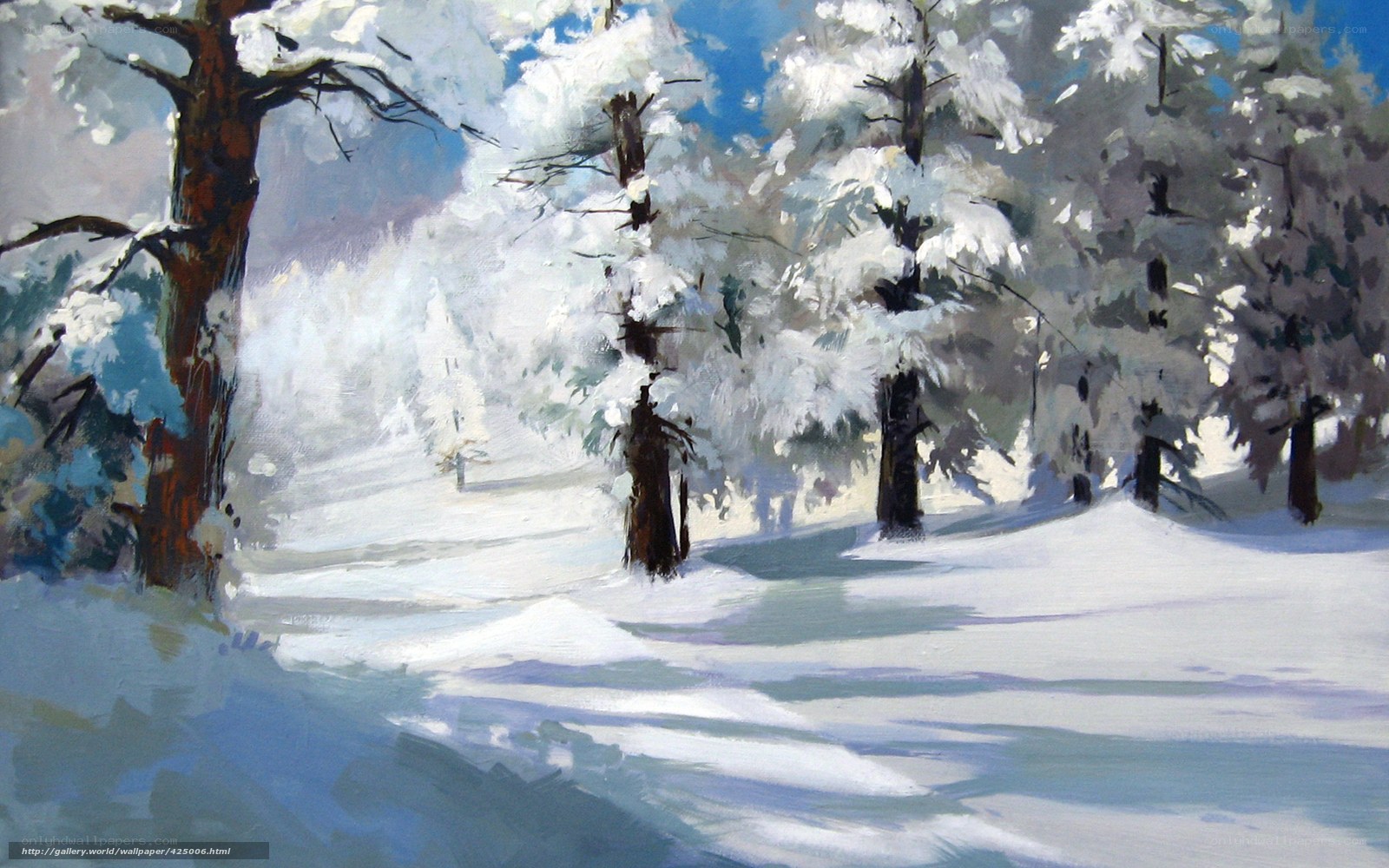 Snowy forest landscape