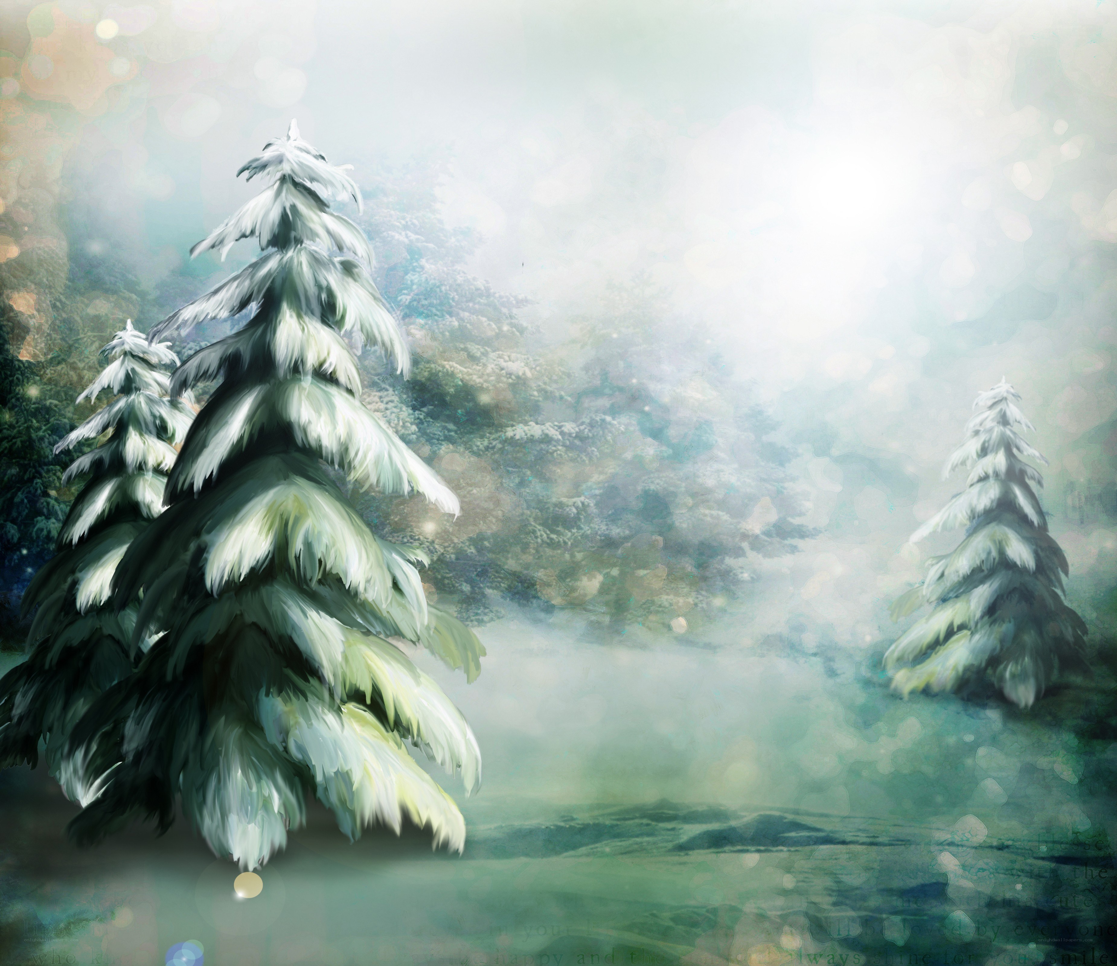 Snowy forest landscape