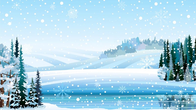 Snowy Forest Landscape — Blue, Serene, Winter