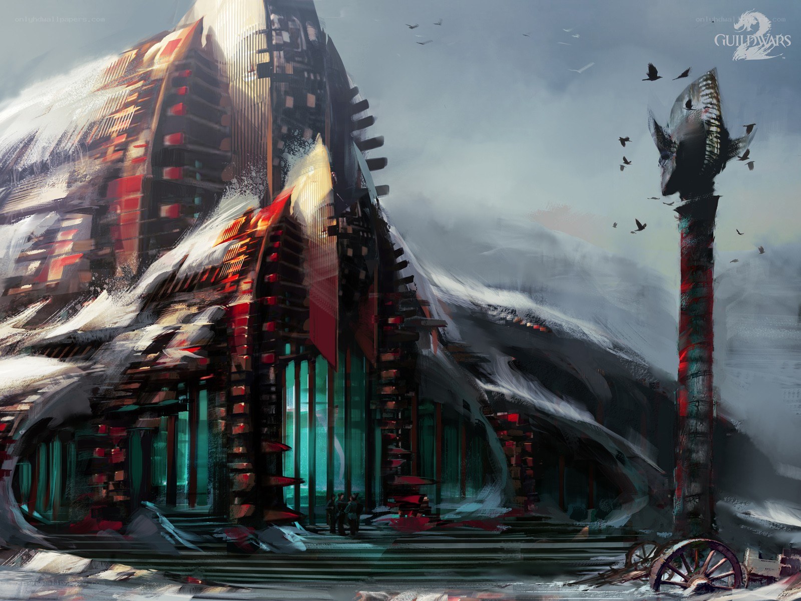 snowy fortress concept art