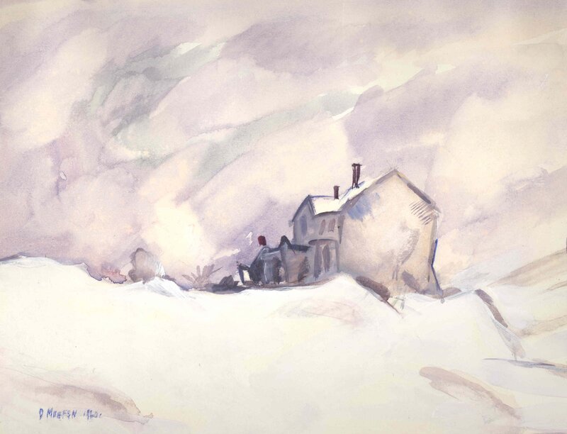 Snowy House Landscape