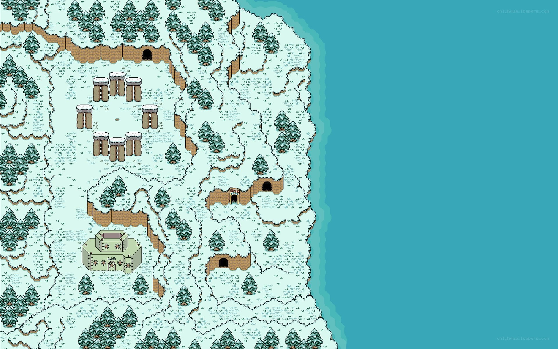 snowy island map