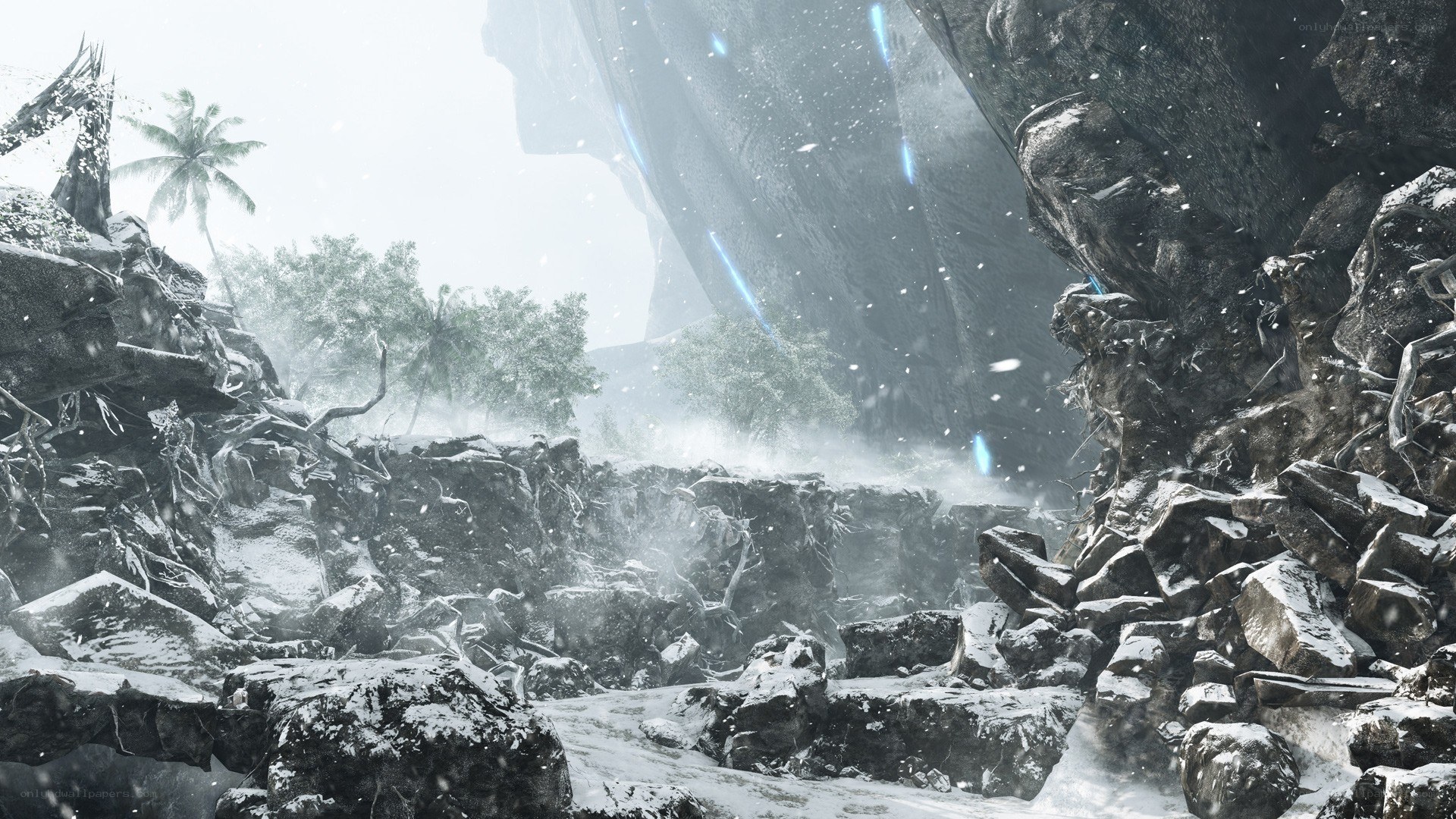 snowy jungle ruins