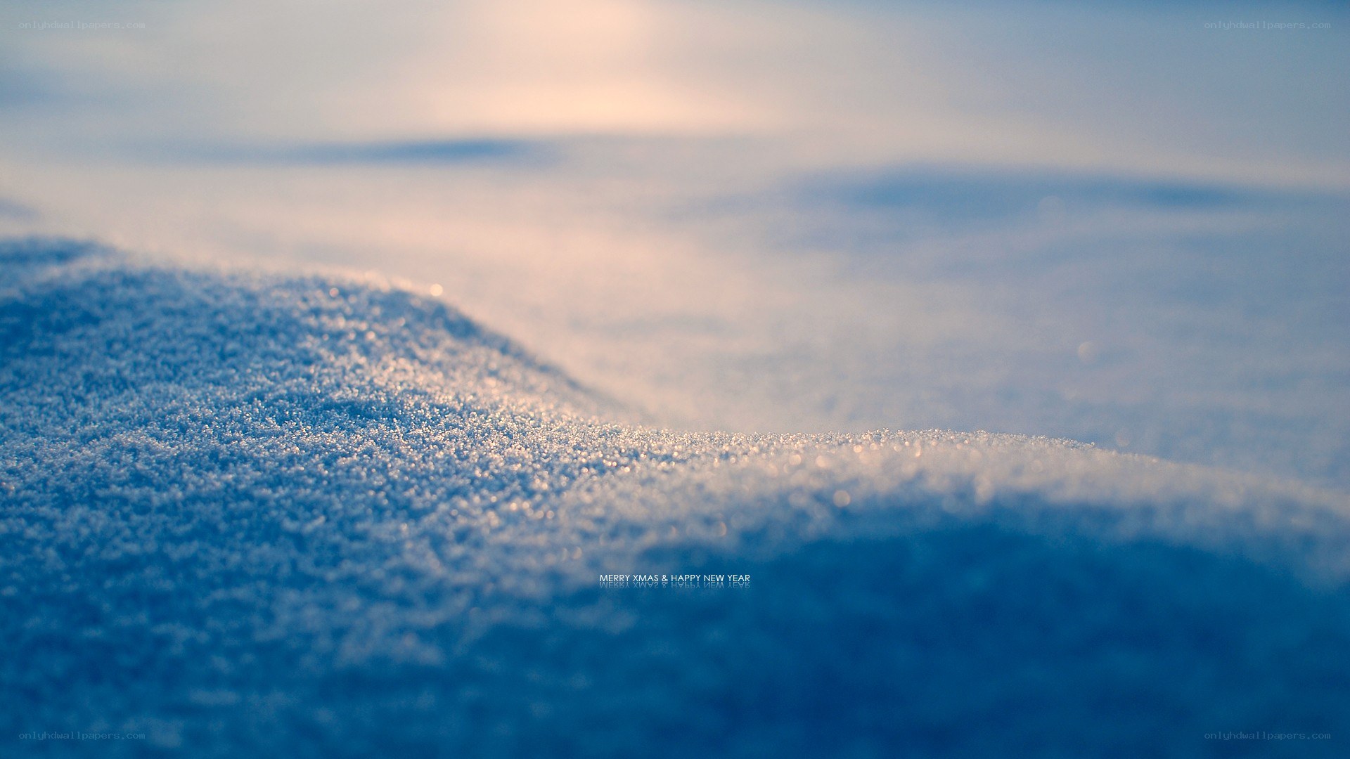 Snowy landscape at dawn