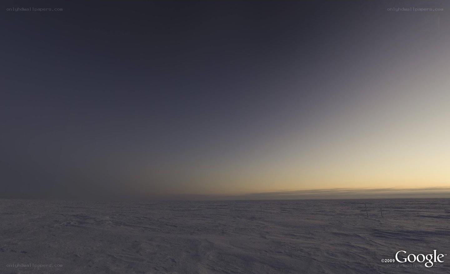 snowy landscape at dusk