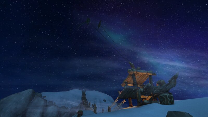 Snowy Landscape at Night — Blue, Serene, 3d Render