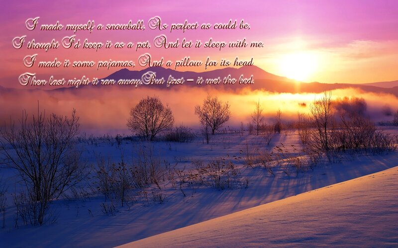 Snowy Landscape at Sunrise — Purple
