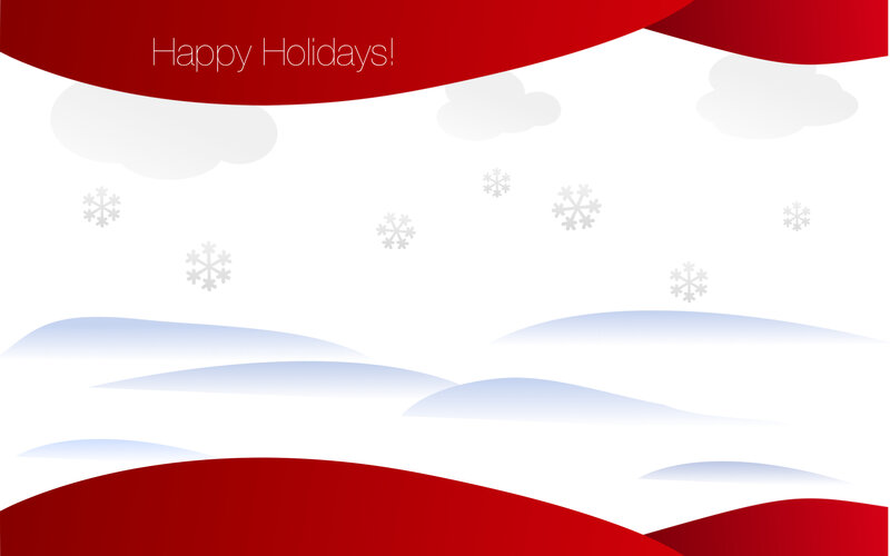 Snowy Landscape — Red
