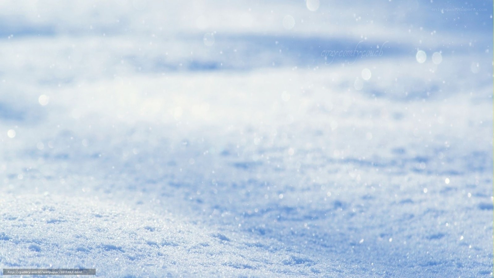 snowy landscape with falling snow