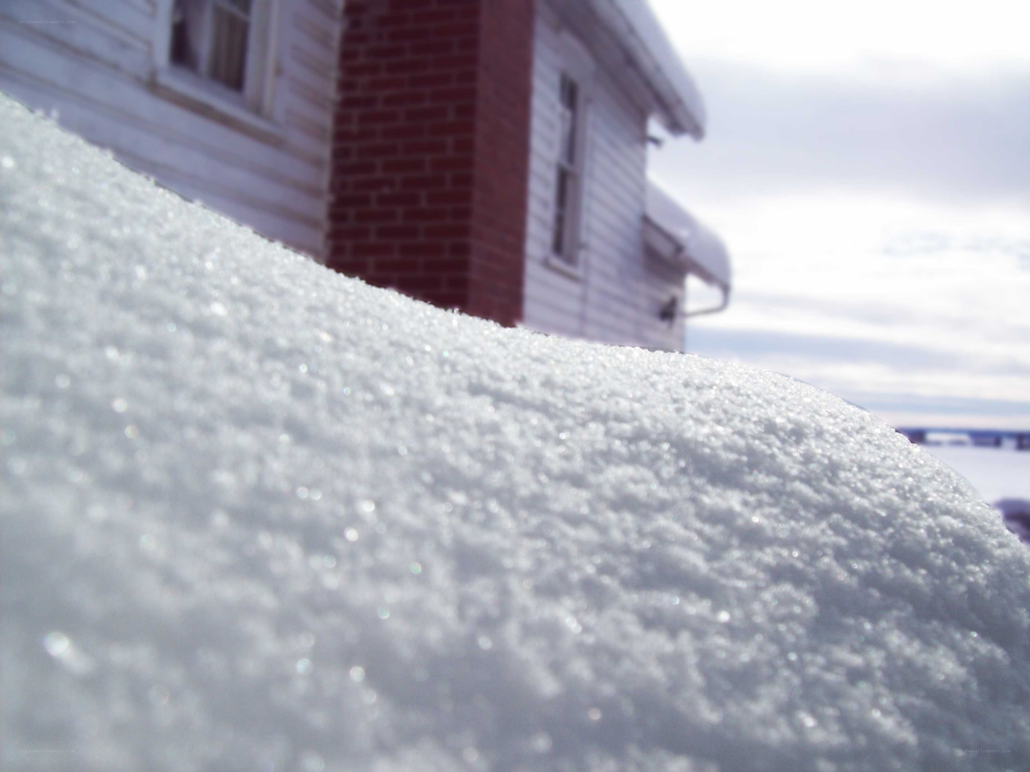 Snowy landscape with house
