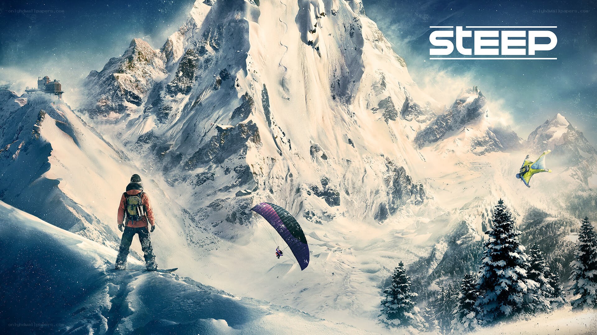 Snowy mountain adventure