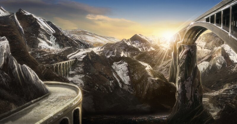 Snowy Mountain Bridge