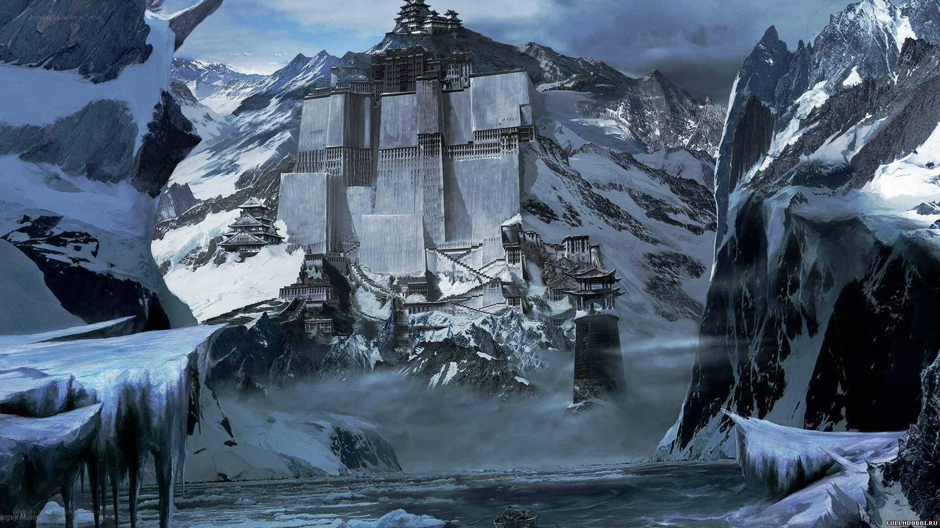 Snowy mountain fortress