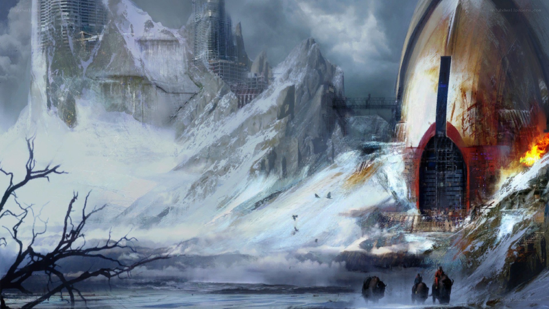 snowy mountain fortress