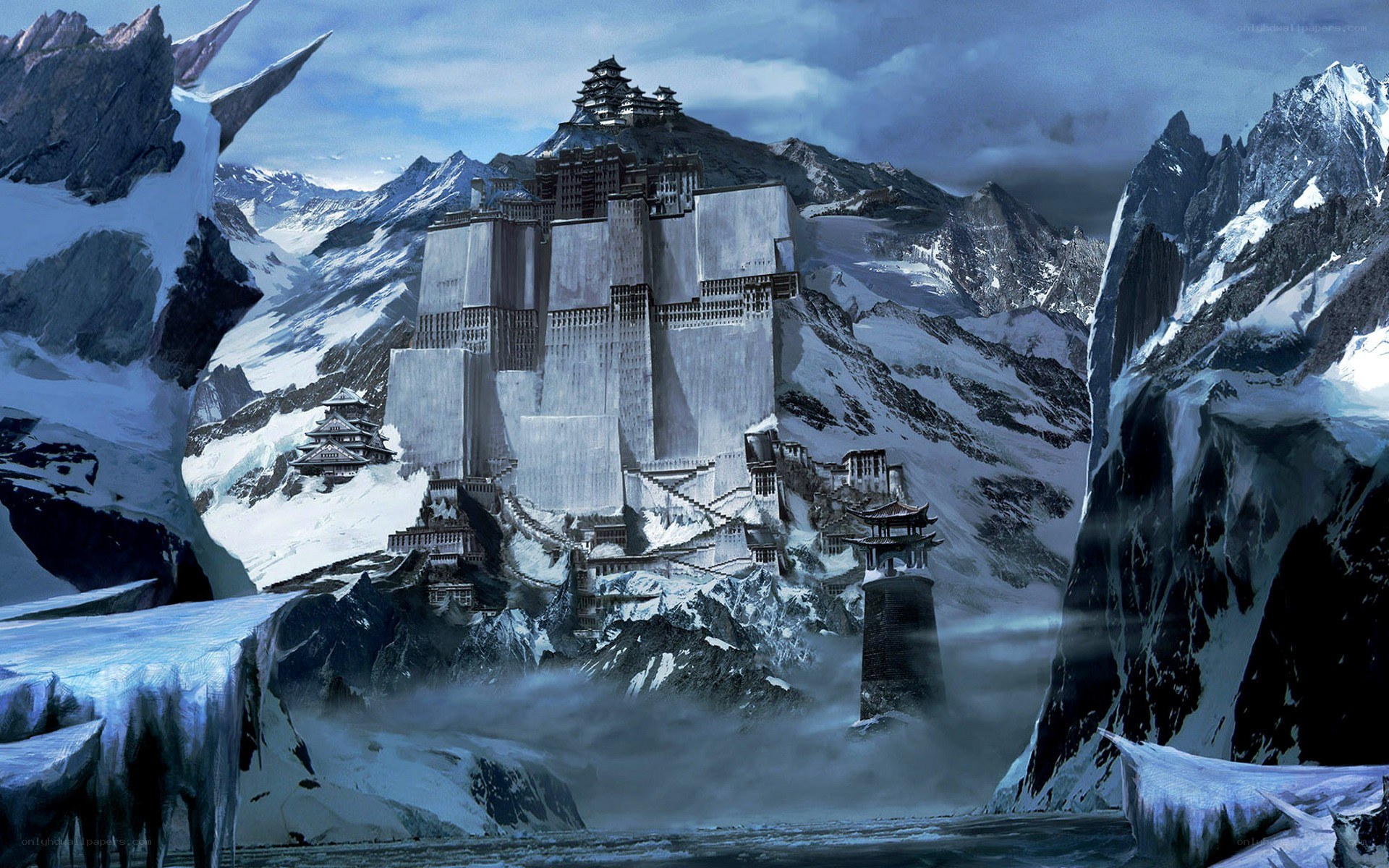snowy mountain fortress
