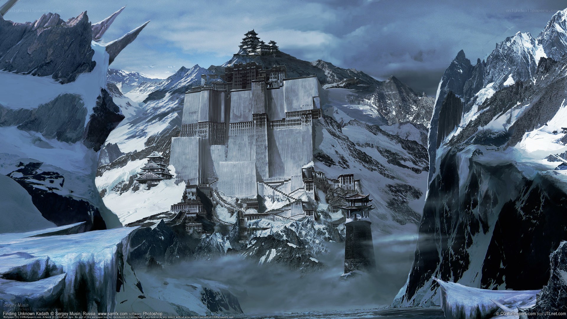 Snowy mountain fortress
