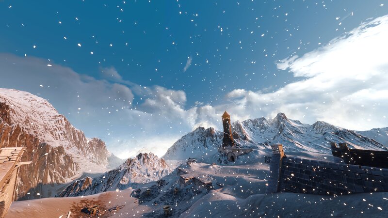 Snowy Mountain Fortress — Blue, Cold